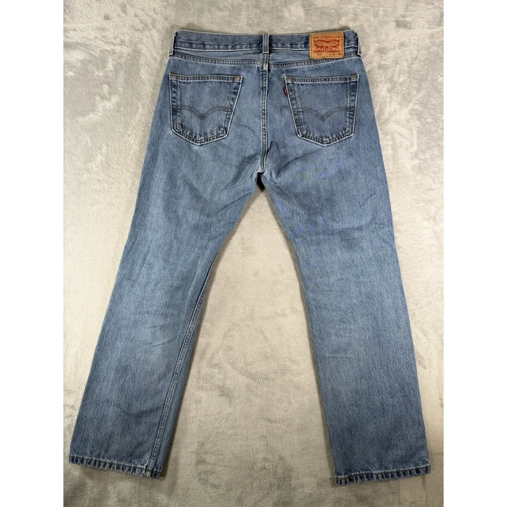Levis 505 Jeans Mens 33x30 Blue Denim Regular Straight Fit